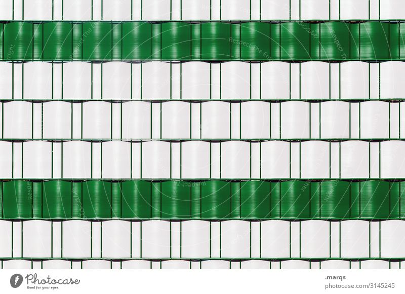 privacy screen Style Design Garden Screening Illustration Green White Colour Optimism Geometry Background picture Colour photo Exterior shot Detail Deserted