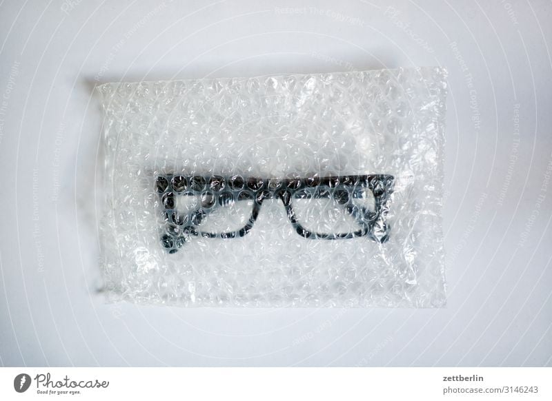 glasses Eyeglasses Optician Opthalmology Healthy Vista Looking Paper bag Plastic bag Packaging Delivery Sell Copy Space Deserted