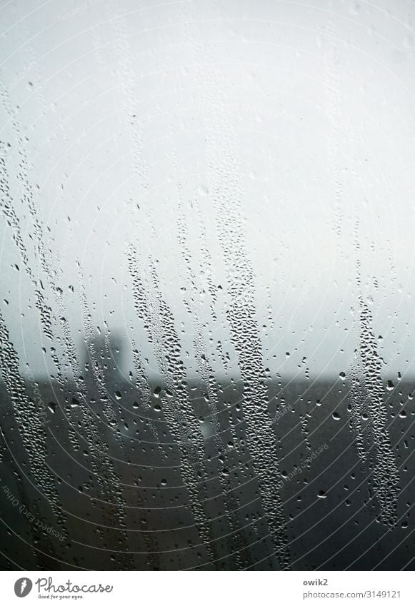 rainy day Drops of water Clouds Bad weather Rain Window Roof Chimney Window pane Glass Wet Gloomy To console Patient Calm Sadness Concern Grief Longing