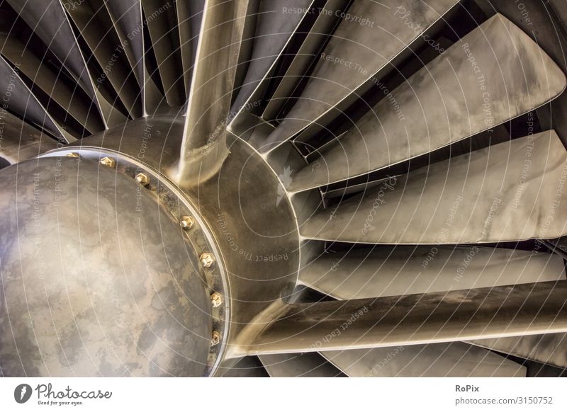 Jet engine propeller of a Concorde airliner. Lifestyle Design Leisure and hobbies Vacation & Travel Tourism Education Science & Research Work and employment