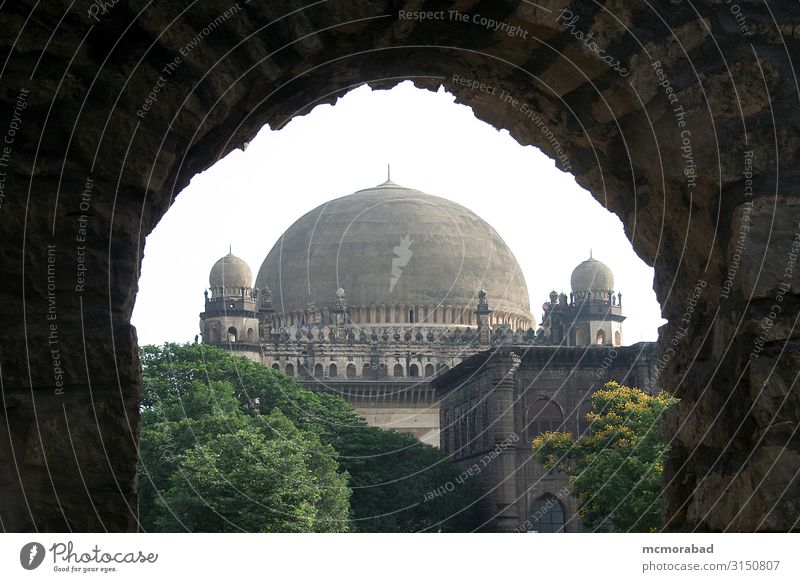 Framed Gol Gumbaz Style Design Building Architecture Balcony Monument Esthetic gol gumbaz dome Arena second biggest second largest whispering gallery