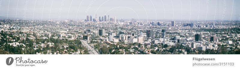 LA Panorama La Los Angeles USA American Flag Americas City Hollywood Overpopulated High-rise