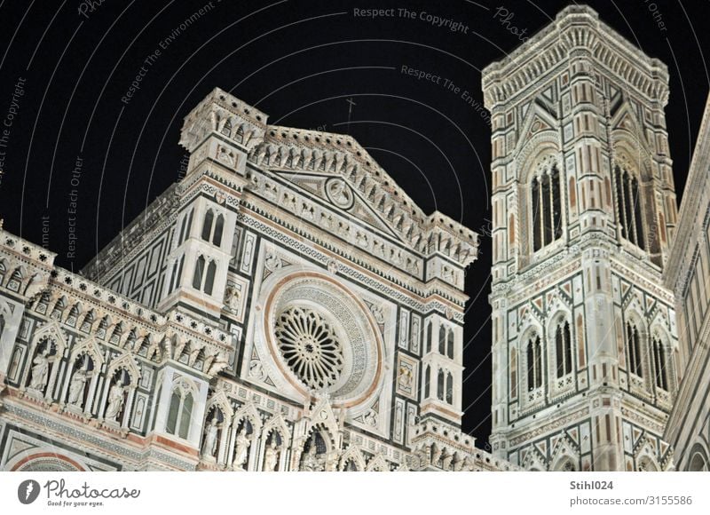 Cathedral Santa Maria del Fiore in Florence Tourism Sightseeing City trip Architecture Italy Town Old town Deserted Dome Places Church spire Tourist Attraction