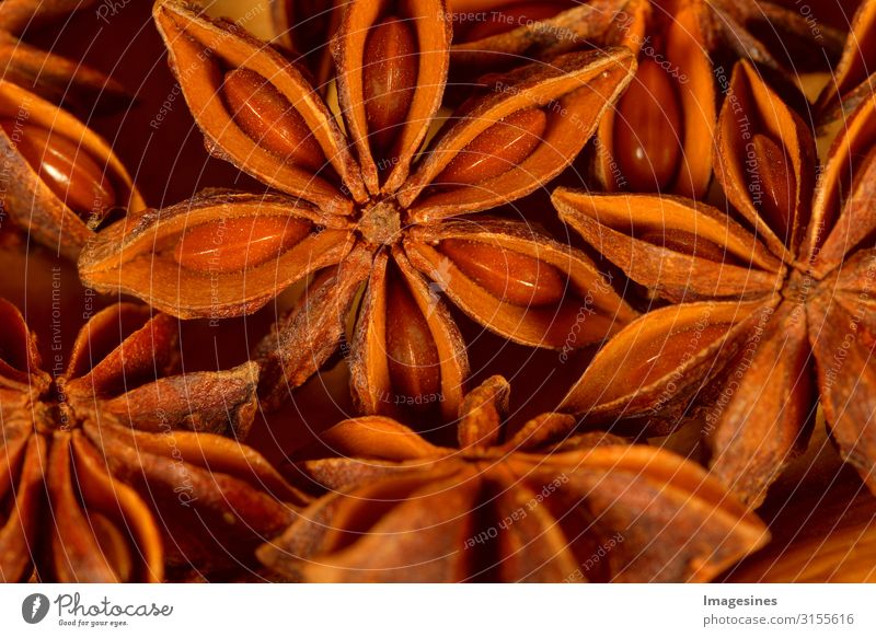 star anise Food Herbs and spices Star aniseed Nutrition Asian Food Dry Brown Orange To enjoy Healthy "Christmas spice ingredient boil Baking close-up,star anise