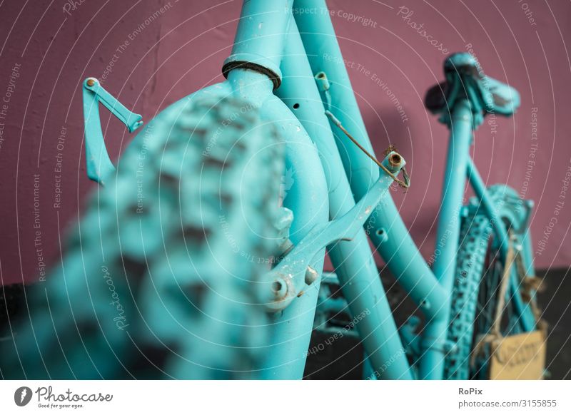 Abstract view of an old bike. Lifestyle Design Athletic Leisure and hobbies Vacation & Travel Sightseeing City trip Decoration Sports Fitness Sports Training