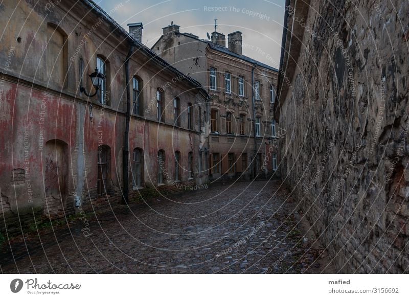 November in Vilnius Lithuania Europe Capital city Downtown Deserted House (Residential Structure) Building Architecture Wall (barrier) Wall (building) Window