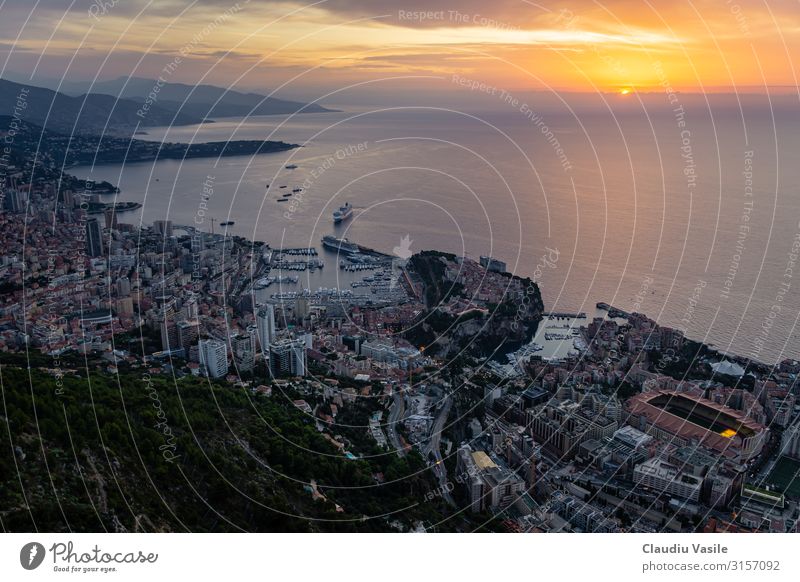 Monaco viewed from above at Sunrise Lifestyle Luxury Elegant Money Vacation & Travel Tourism Summer Summer vacation Monte Carlo Europe France Cote d'Azur