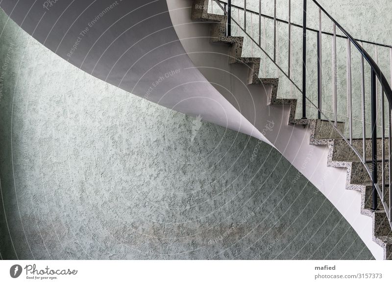 Beautiful curves Coal power station Industrial plant Architecture Stairs Stone Concrete Steel Elegant Gray White Colour photo Subdued colour Interior shot