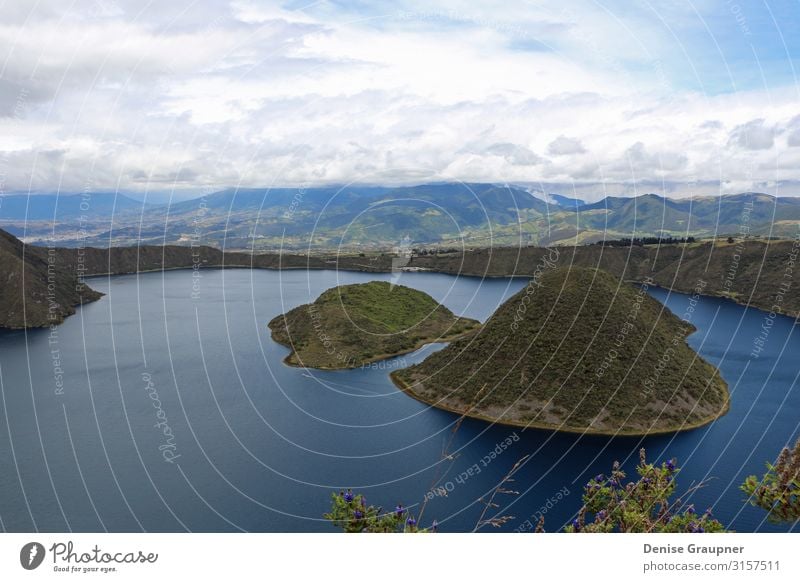 Crater lake in Ecuador in cloudy skies Leisure and hobbies Vacation & Travel Hiking Environment Nature Landscape Water Climate Climate change Weather