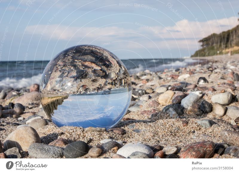 Glass sphere on the baltic sea. Lifestyle Design Fitness Wellness Harmonious Well-being Relaxation Calm Meditation Vacation & Travel Summer Beach Ocean Island