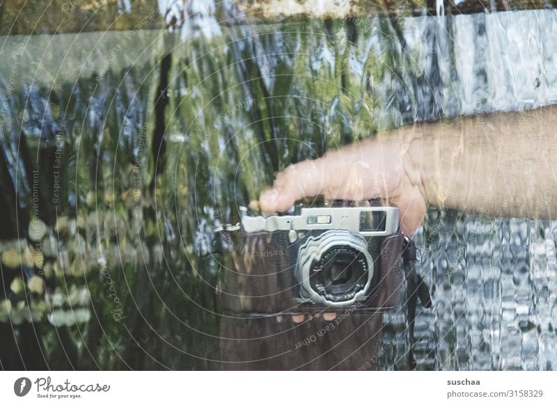 water photography Photography Camera Take a photo Image Vista Transparent Water Flow Movement Hand Lens Objective Attempt Experimental masculine