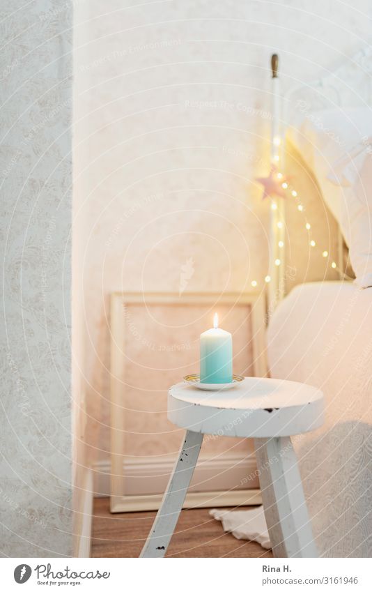 minimalism Lifestyle Style Interior design Decoration Bed Bedroom Stool Christmas & Advent Illuminate Simple Bright Retro Moody Joie de vivre (Vitality)
