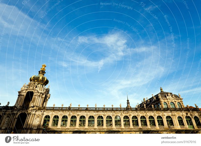 Dresden Kennel Zwinger crown gate Gallery Orangerie Castle Old town Architecture Capital city Vacation & Travel Travel photography Saxony Town City trip Tourism