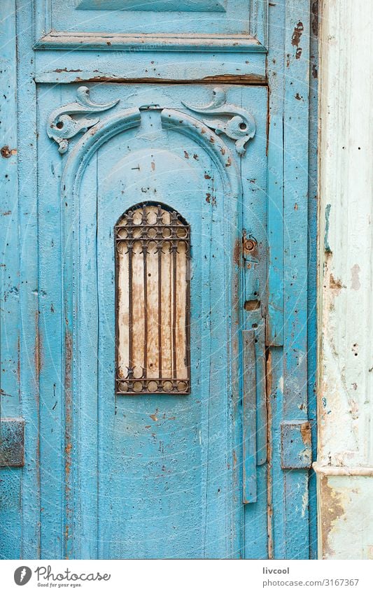 blue door of a street in havana, cuba Lifestyle Design Vacation & Travel Tourism Trip Island House (Residential Structure) Decoration Art Work of art Town