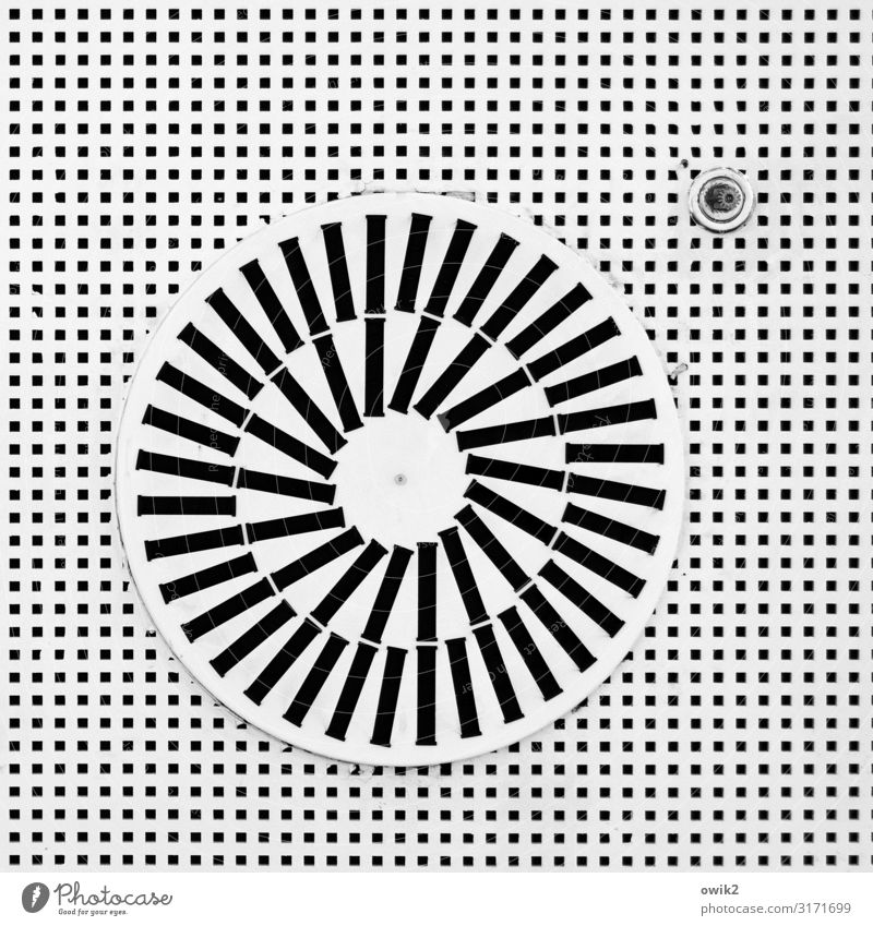 air condition Technology Air conditioning Above Round Black White Bizarre Climate Complex Style Black & white photo Interior shot Detail Abstract Pattern
