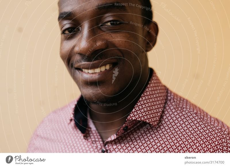 portrait of smiling African student in shirt Lifestyle Shopping Luxury Elegant Style Going out Parenting Education Work and employment Profession Human being