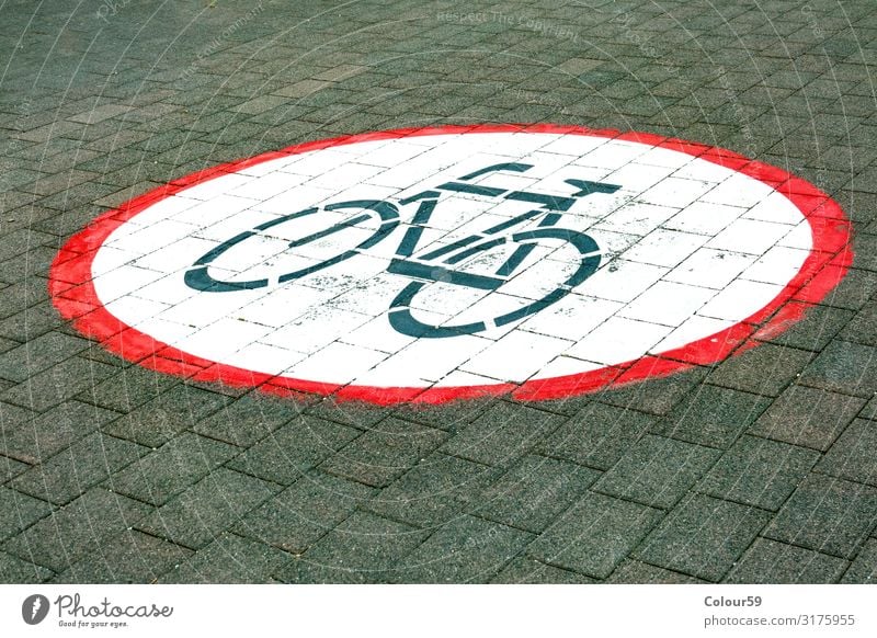No cycling Park Lanes & trails Signal Background picture Symbols and metaphors Bicycle Cycling interdiction Prohibition sign Clue Round Street off Sidewalk