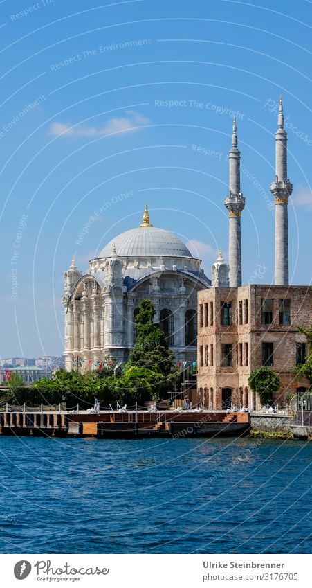 Ortaköy Mosque on the Bosphorus, Istanbul Vacation & Travel Tourism Trip Sightseeing City trip Summer Turkey Asia Town Port City Outskirts Deserted Church