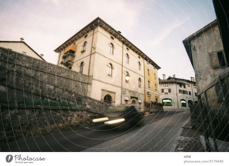 Street scene in Paluzza Italy northern italy Colour photo Vacation & Travel Exterior shot Town Small Town Deserted Architecture Facade Building Wall (building)