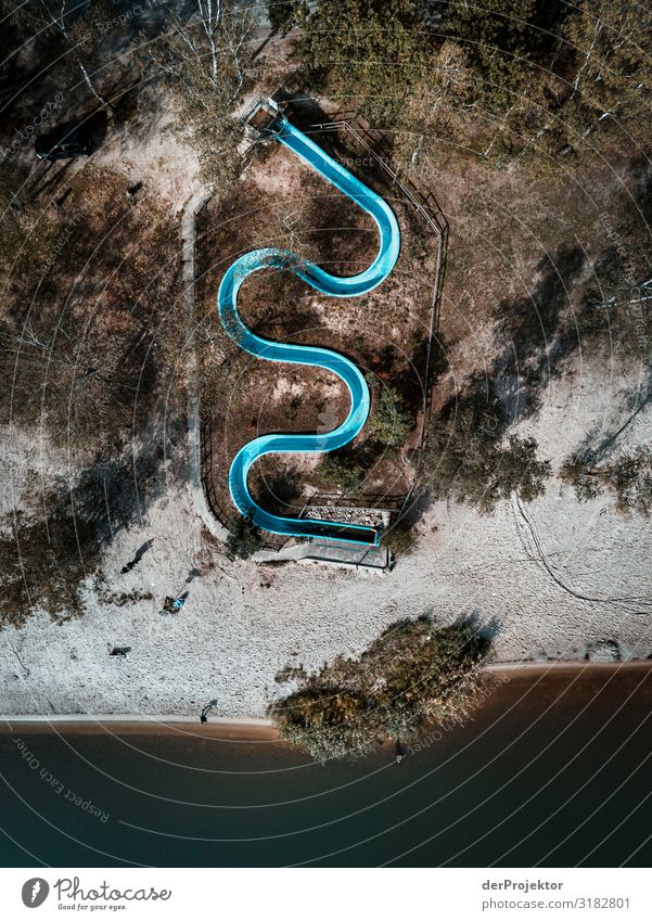 Blue sea snake :: Water slide in low season Leisure and hobbies Playing Vacation & Travel Tourism Freedom Sports Swimming & Bathing Swimming pool Environment