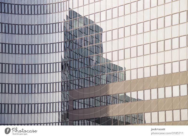 distorted structure Architecture Climate Office building Glas facade Authentic Sharp-edged Tall Long Modern Many Design Quality Symmetry Distorted Illusion
