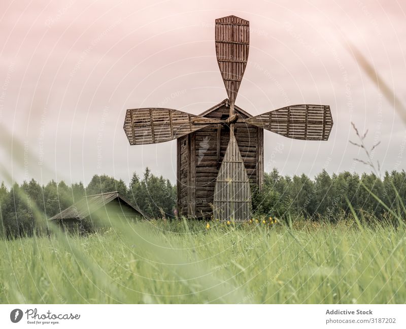 Engaging old wooden windmill in Finland Windmill Wood Old Architecture Rural Landscape Landmark Farm Europe Vacation & Travel Building Tradition Agriculture
