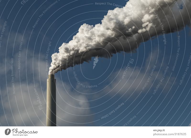 Future? Factory Industry Advancement Energy industry Renewable energy Coal power station Energy crisis Environment Sky Climate Beautiful weather Chimney Smoking
