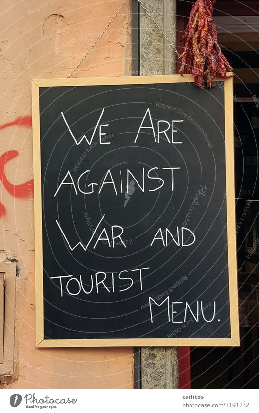 Rome | Tourist Menu Vacation & Travel Tourism Blackboard Gastronomy Signs and labeling War Advertising Italy Travel photography opinion Colour photo