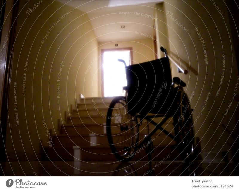 Wheelchair and the hope to get up Nature Lanes & trails Happiness Hope Religion and faith Independence miracle stairs light lazarus walk medicine cure heal