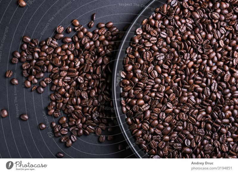 Roasted coffee beans background black Set or collection. Food Vegetable Grain Dessert Ice cream Chocolate Breakfast Business lunch Organic produce