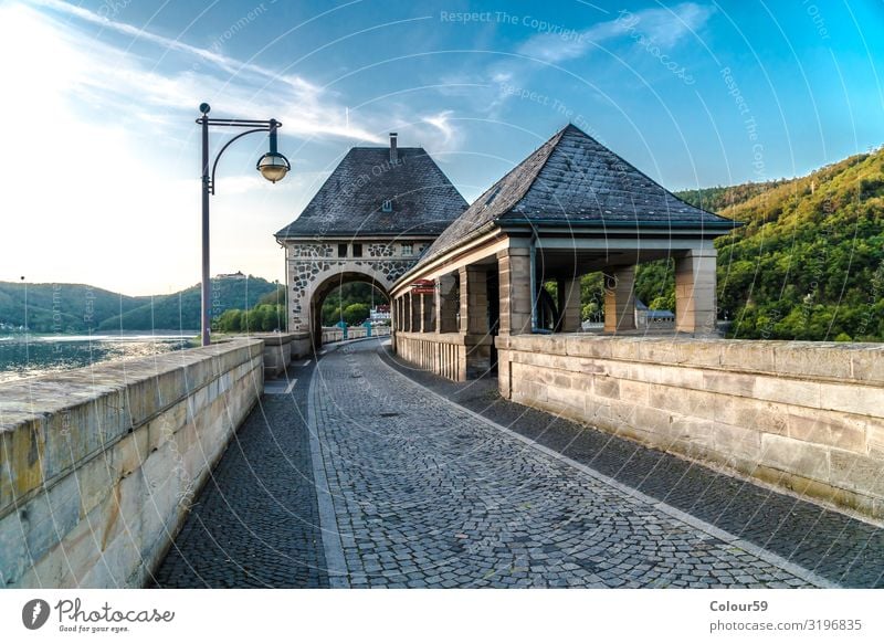 Tower room at the Edersee Vacation & Travel Tourism Trip City trip Summer Architecture Nature Park Deserted Bridge Tourist Attraction Landmark Stone Town