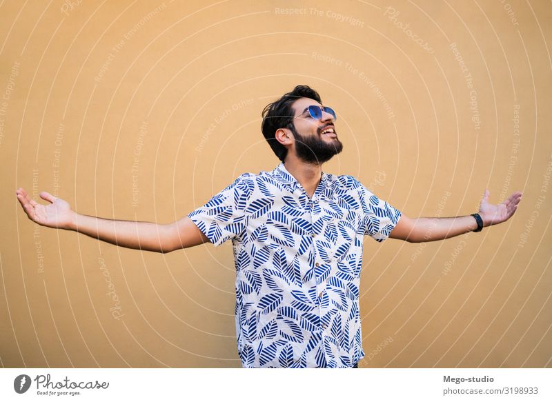 Man enjoying summer and wearing summer clothes. Lifestyle Style Joy Happy Beautiful Relaxation Vacation & Travel Summer Human being Boy (child) Adults Clothing