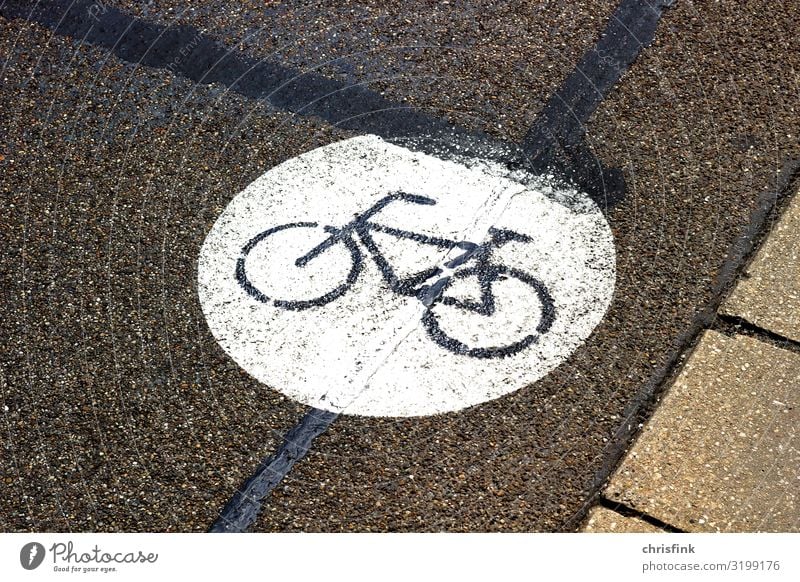bicycle road marking cycle path Lifestyle Sports Cycling Environment Landscape Climate Climate change Transport Traffic infrastructure Passenger traffic