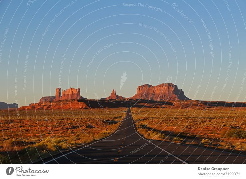 Monument Valley at Sunset in Utah Vacation & Travel Environment Nature Landscape Sand Climate Climate change Weather Beautiful weather Park Mountain Canyon USA