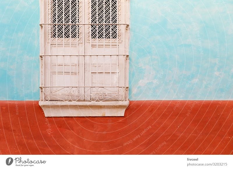 window in green and red wall, santiago de cuba - cuba Art Architecture Culture Small Town House (Residential Structure) Wall (barrier) Wall (building) Facade