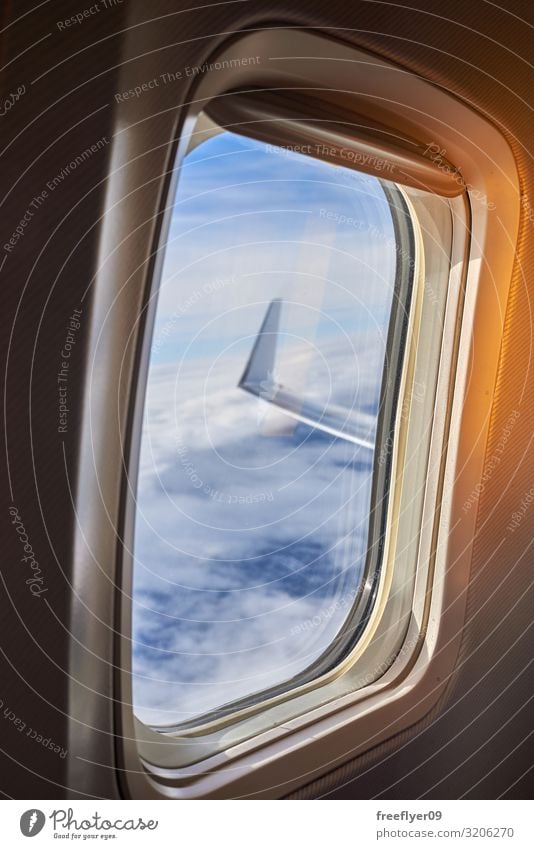 View of the wing of a plane from the window Beautiful Vacation & Travel Trip Adventure Business Technology Aviation Nature Sky Clouds Horizon Transport Airplane