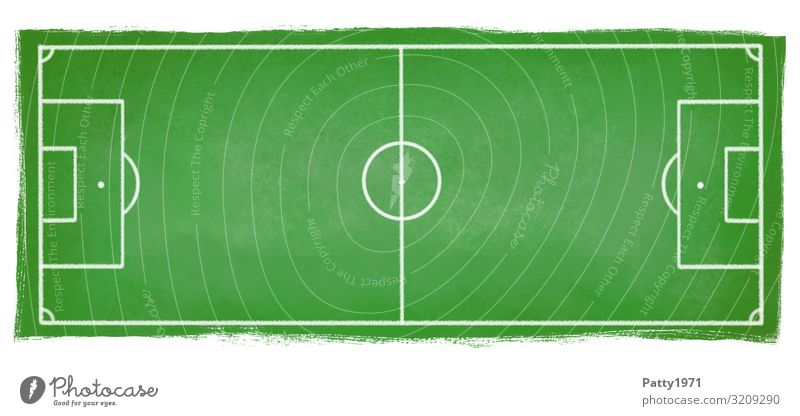 soccer field Leisure and hobbies Football pitch Playing field Green Sports Illustration Colour photo Deserted Copy Space left Copy Space right Copy Space middle