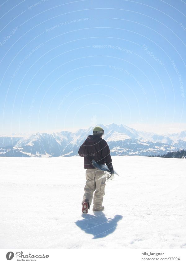 snowboarding laax Snowboard Loneliness Winter Sports Laax Mountain Shadow