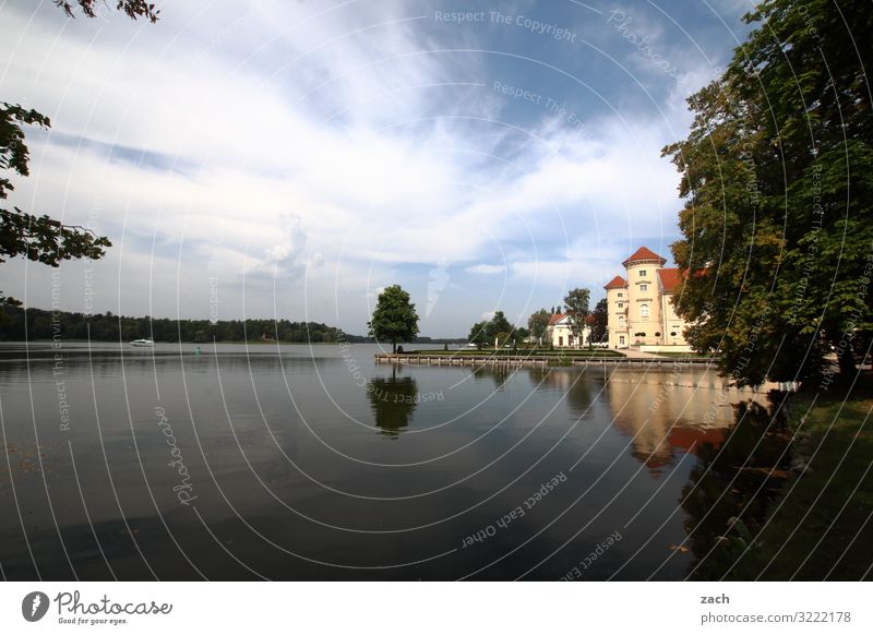 In the footsteps of Fontane Landscape Water Sky Clouds Beautiful weather Plant Tree Park Coast Lakeside Rheinsberg Village Small Town Old town Palace Castle