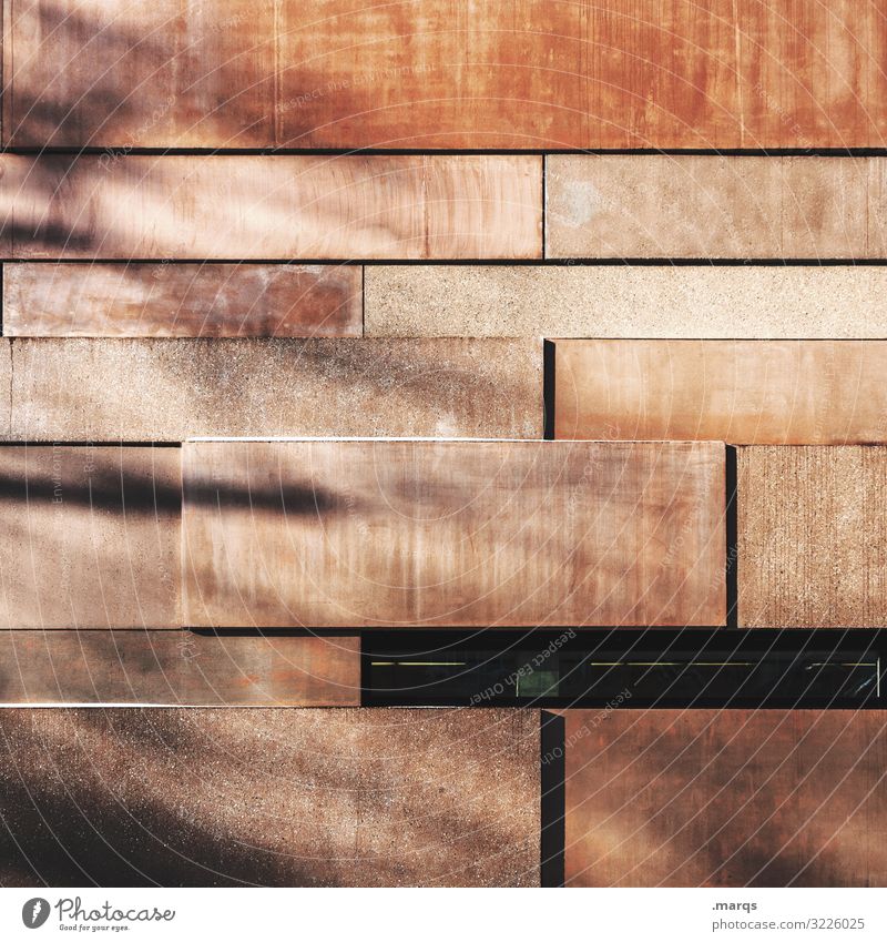 wall Wall (building) Shadow Brown Esthetic Structures and shapes Light Pattern Facade Architecture Manmade structures Modern Line Stone Close-up