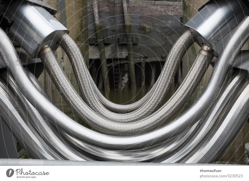 Flexible pipes Energy industry Telecommunications Cable Technology Advancement Future High-tech Internet Industry Hamburg Town Port City Downtown Old town
