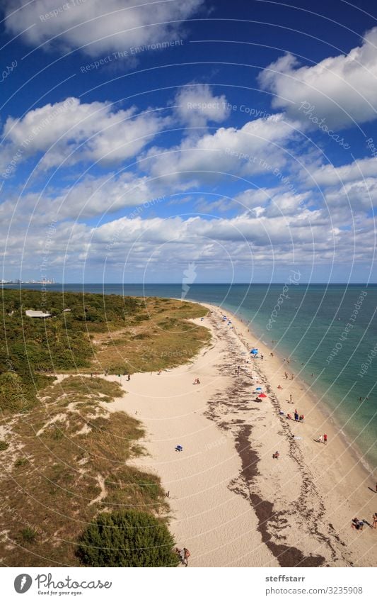 Aerial view of Bill Baggs Cape Florida State Park Beach Ocean Nature Landscape Coast Aircraft Blue Protection aerial beach view aerial waterfront view