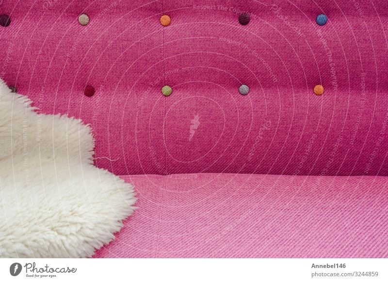 Close up background of pink color soft velvet Luxury Style Design Decoration Furniture Sofa Fashion Cloth Modern Retro Soft Pink Safety (feeling of) Comfortable