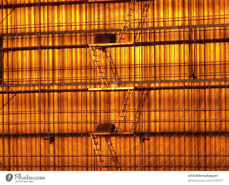 simply golden House (Residential Structure) Sunset Grating Architecture Ladder Gold
