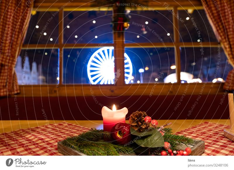 christmas time Christmas & Advent Ferris wheel Trade Religion and faith Candle Decoration Colour photo Deserted