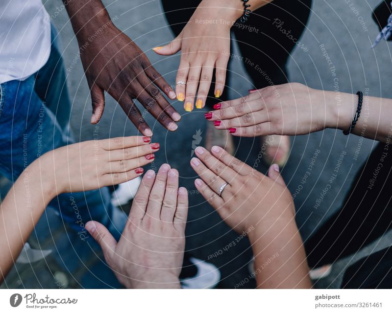 For diversity and respect! Hand Uniqueness Positive Multicoloured Colour Identity Culture Life Joie de vivre (Vitality) Teamwork Versatile Human being Tolerant