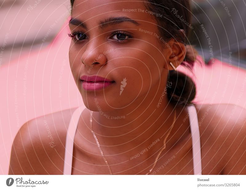 beauty cuban woman II - havana Lifestyle Happy Island Human being Feminine Young woman Youth (Young adults) Woman Adults Head Face Eyes Ear Nose Mouth Lips 1