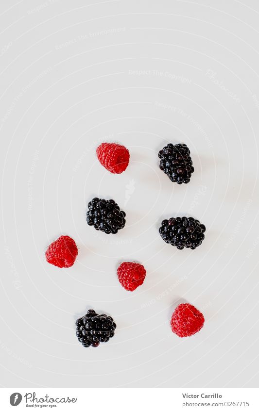 Berries with a white background Nutrition Eating Breakfast Organic produce Vegetarian diet Energy Interior shot Studio shot Close-up