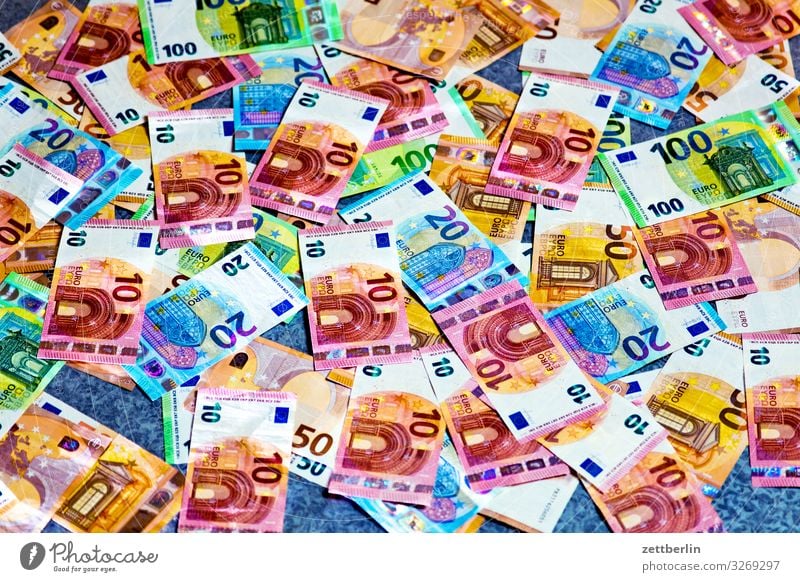 Paper money Financial institution Loose change bribe Paying Income Revenue Euro Euro symbol Financial Industry Money Bank note corruption paper money