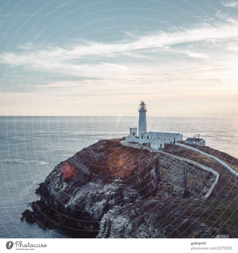 South Stack Lighthouse Vacation & Travel Tourism Trip Adventure Far-off places Freedom Summer Summer vacation Beach Ocean Island Navigation Illuminate Wild